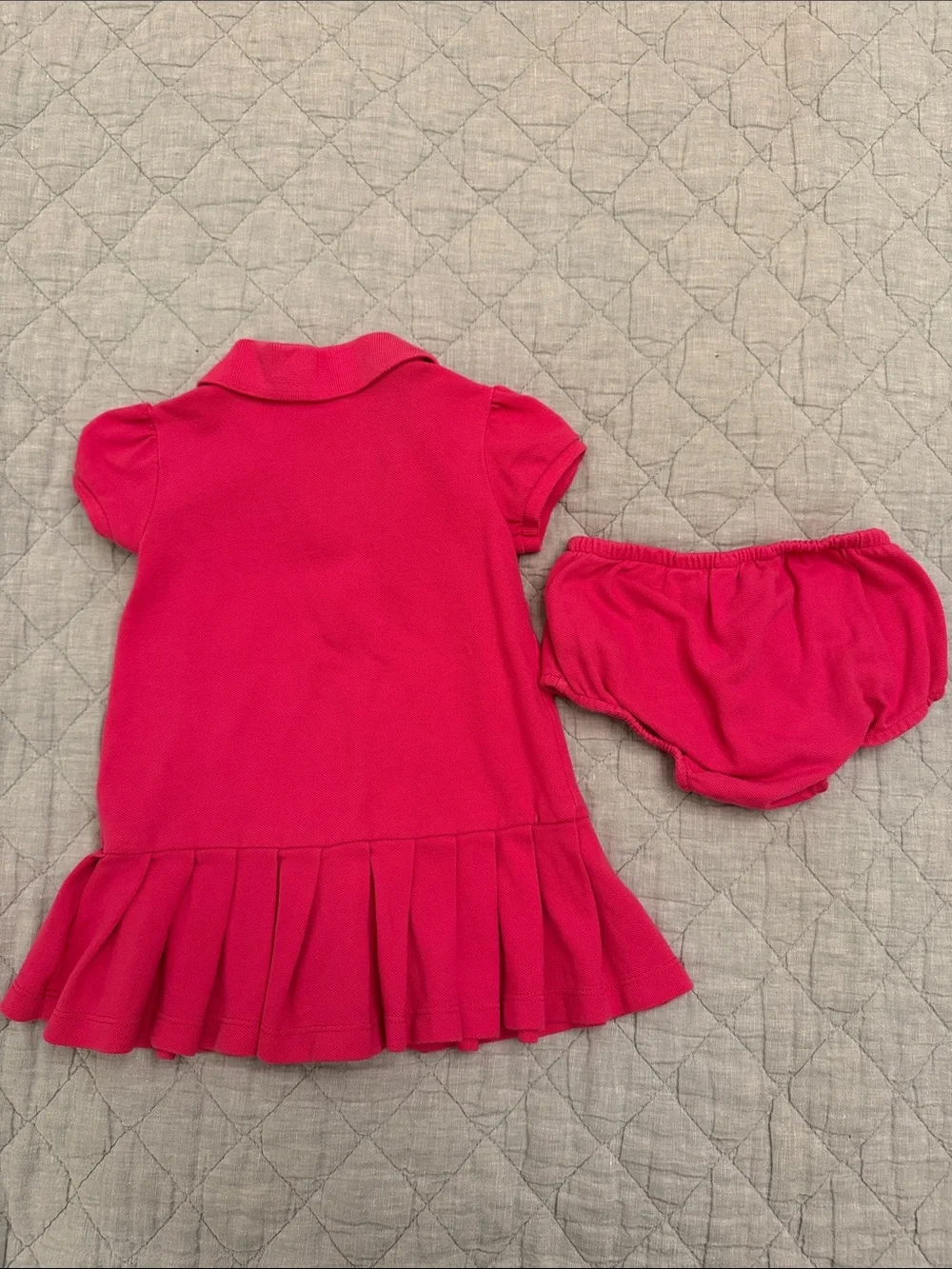 Ralph Lauren Toddler Polo Dress and Bloomers in Fuchsia